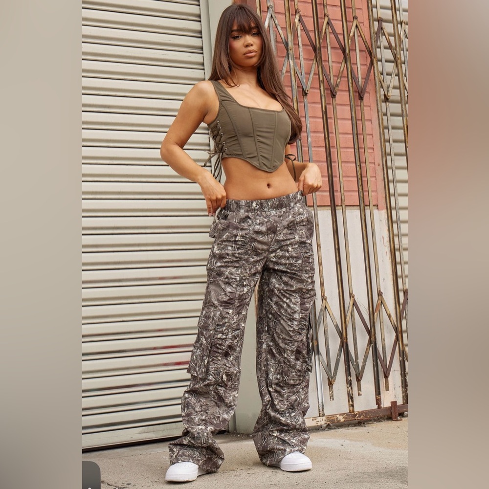 Moving Up Camo Cargo Parachute Pant